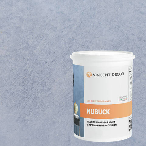 Декоративная штукатурка с эффектом гладкой матовой кожи Vincent Decor Nubuck / Винсент Декор Нубук