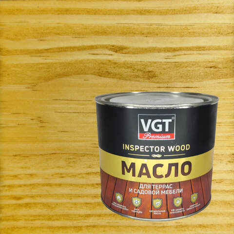 Масло для террас и садовой мебели VGT Premium Inspector Wood / ВГТ Премиум Инспектор Вуд