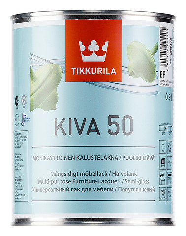 Лак для мебели Tikkurila Kiva 50 / Тиккурила Кива 50 полуглянцевый