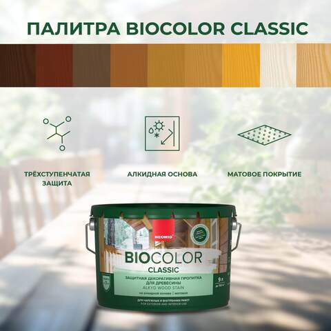 Пропитка защитная для древесины Neomid Bio Color Classic / Неомид Био Колор Классик