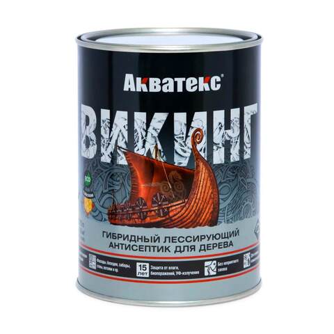 Антисептик лессирующий гибридный для дерева Акватекс Викинг