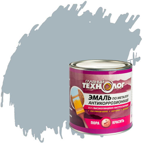 Эмаль по металлу антикоррозионная Главный Технолог