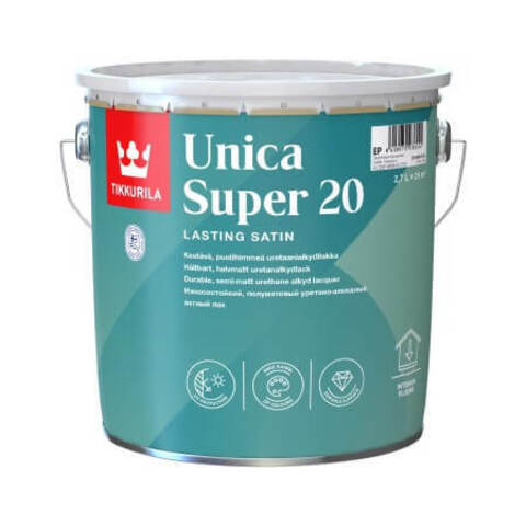 Лак яхтный Tikkurila Unica Super 20 / Тиккурила Уника Супер 20 полуматовый
