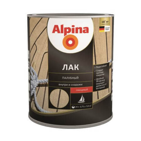 Лак палубный (яхтный) Alpina / Альпина глянцевый