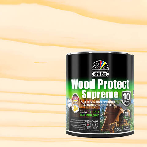 Декоративная высокопрочная пропитка по дереву Dufa Wood Protect Supreme / Дюфа Вуд Протект Суприм