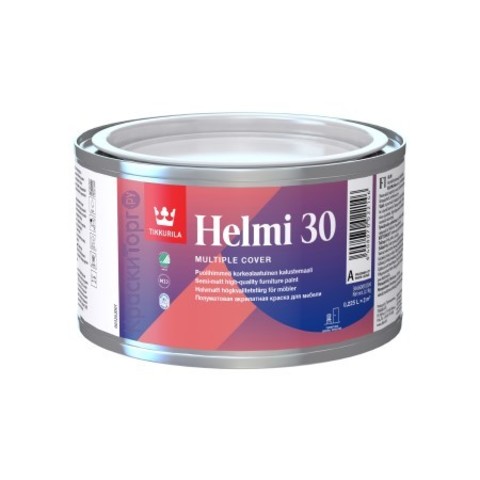 Краска для мебели Tikkurila Helmi 30 / Тиккурила Хелми 30 полуматовая