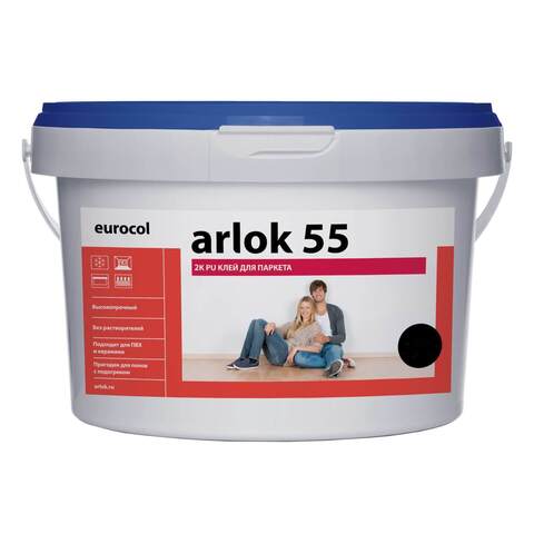 Клей для паркета полиуретановый двухкомпонентный Arlok 55 2K PU / Арлок