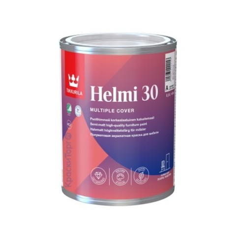 Краска для мебели Tikkurila Helmi 30 / Тиккурила Хелми 30 полуматовая