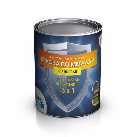 Грунт-эмаль по ржавчине 3 в 1 быстросохнущая полуматовая TehnoLux / Технолюкс