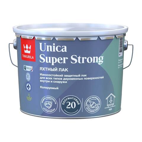 Лак яхтный полуматовый Tikkurila Unica Super Strong / Тиккурила Уника Супер Стронг