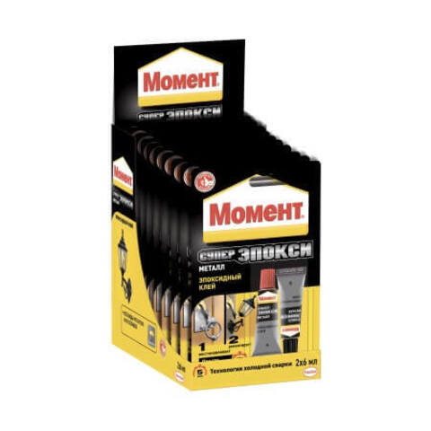 Клей эпоксидный двухкомпонентный Момент Супер Эпокси металл