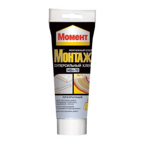 Жидкие гвозди Момент Монтаж Суперсильный МВП-70 прозрачный