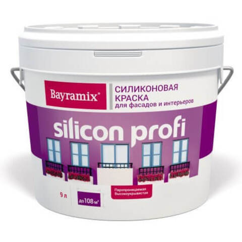Краска силиконовая для фасадов и интерьеров Bayramix Silicon Profi / Байрамикс Силикон Профи