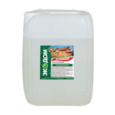 Огнебиозащитный пропиточный состав для древесины золотисто-коричневый  Экодом Огнебио