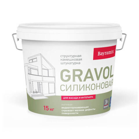 Штукатурка декоративная силиконовая камешковая Bayramix Gravol / Байрамикс Гравол