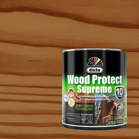 Декоративная высокопрочная пропитка по дереву Dufa Wood Protect Supreme / Дюфа Вуд Протект Суприм