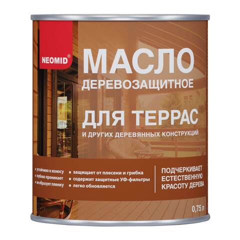 Масло деревозащитное для террас Neomid / Неомид