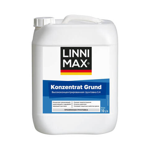 Грунтовка концентрированная для внутренних и наружных работ Linnimax Konzentrat Grund / Линнимакс