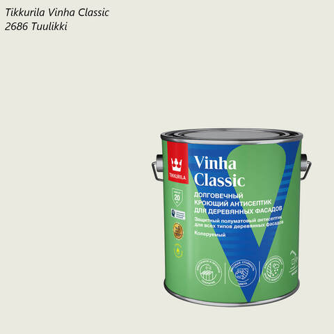 Кроющий антисептик для деревянных фасадов Tikkurila Vinha Classic / Тиккурила Винха Классик