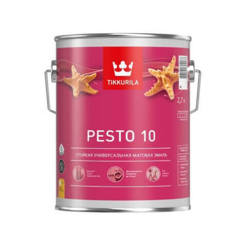 Эмаль интерьерная Tikkurila Pesto 10 / Тиккурила Песто 10 матовая