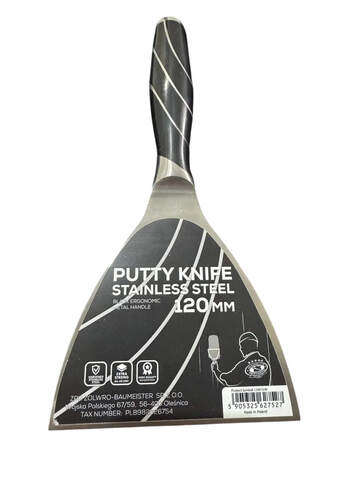 Шпатель цельнометаллический с лезвием 0,4-1,22 мм Olejnik Premium Black / Олейник
