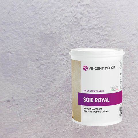 Декоративная штукатурка с эффектом матового шелка Vincent Decor Soie Royal / Винсент Декор Роял
