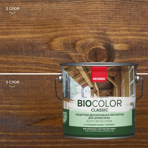 Пропитка защитная для древесины Neomid Bio Color Classic / Неомид Био Колор Классик