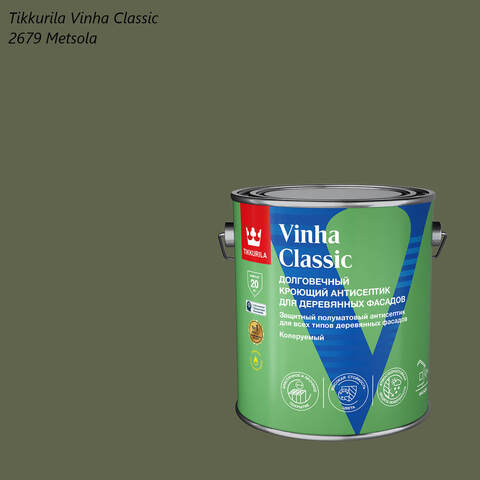 Кроющий антисептик для деревянных фасадов Tikkurila Vinha Classic / Тиккурила Винха Классик