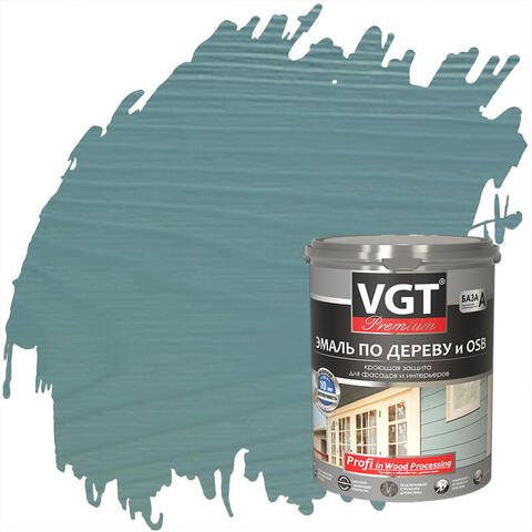 Эмаль по дереву и OSB для фасадов и интерьеров VGT Premium / ВГТ Премиум ОСБ