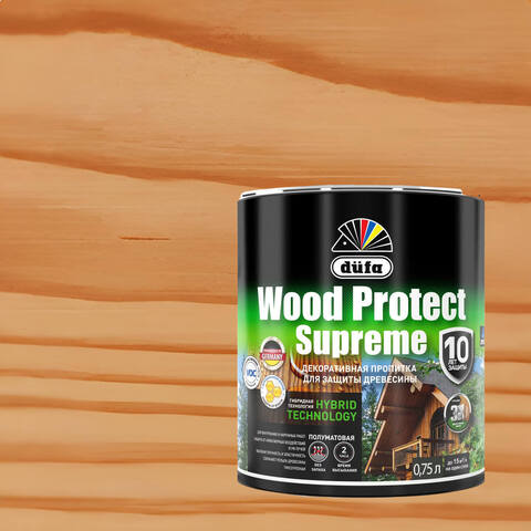 Декоративная высокопрочная пропитка по дереву Dufa Wood Protect Supreme / Дюфа Вуд Протект Суприм