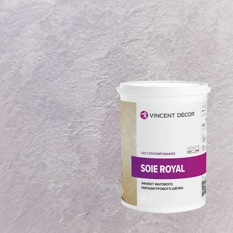 Декоративная штукатурка с эффектом матового шелка Vincent Decor Soie Royal / Винсент Декор Роял