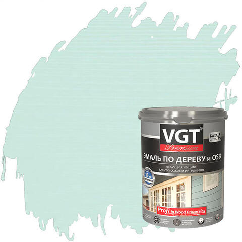 Эмаль по дереву и OSB для фасадов и интерьеров VGT Premium / ВГТ Премиум ОСБ
