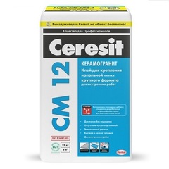 Клей для крупногабаритной напольной плитки Ceresit СМ 12 / Церезит