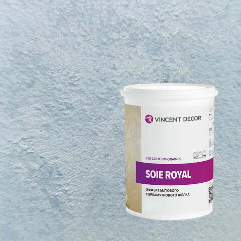 Декоративная штукатурка с эффектом матового шелка Vincent Decor Soie Royal / Винсент Декор Роял