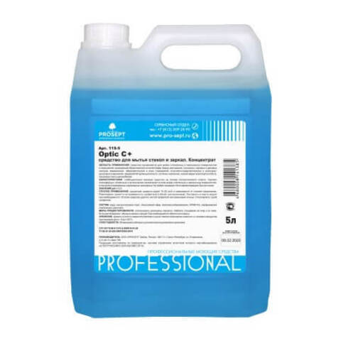 Средство концентрированное для мытья стекол и зеркал Prosept Optic C+ / Просепт Оптик Си Плюс