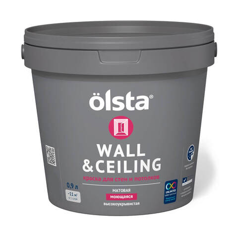 Краска для стен и потолков Olsta Wall&Ceiling / Ольста