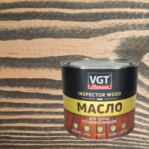 Масло для террас и садовой мебели VGT Premium Inspector Wood / ВГТ Премиум Инспектор Вуд