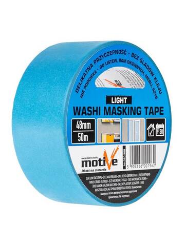Лента малярная голубая Motive Washi Light / Мотив