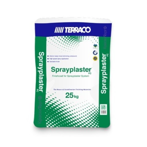 Шпатлевка финишная для машинного нанесения Terraco Sprayplaster Finishcoat / Террако Спрэйпластер