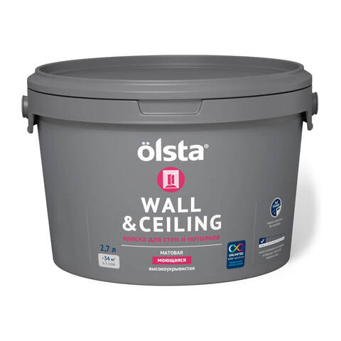 Краска для стен и потолков Olsta Wall&Ceiling / Ольста