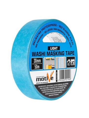 Лента малярная голубая Motive Washi Light / Мотив