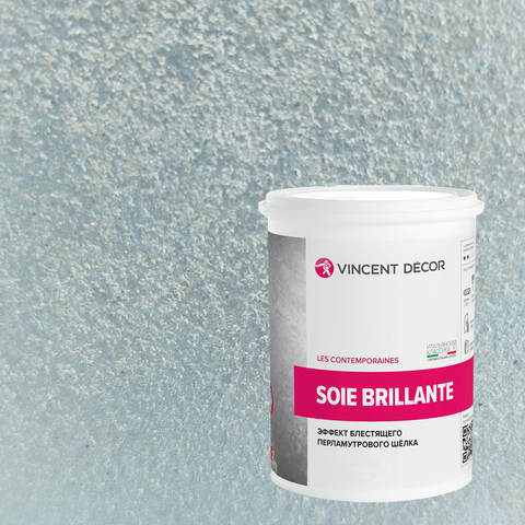 Декоративная штукатурка с эффектом блестящего шелка Vincent Decor Soie Brillante / Винсент Декор