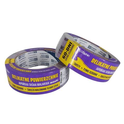 Лента малярная, деликатная из рисовой бумаги Blue Dolphin Tasma Washi  / Блю Долфин