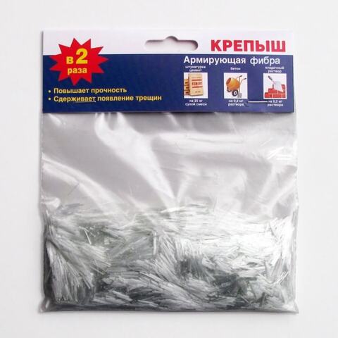 Армирующая фибра для строительных смесей Крепыш