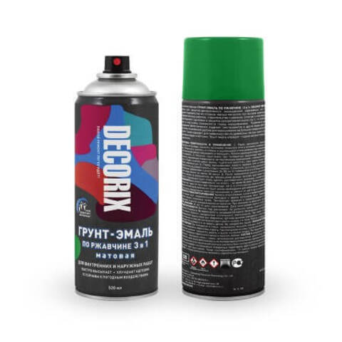 Грунт-эмаль по ржавчине 3 в 1 матовая в аэрозоли Decorix / Декорикс