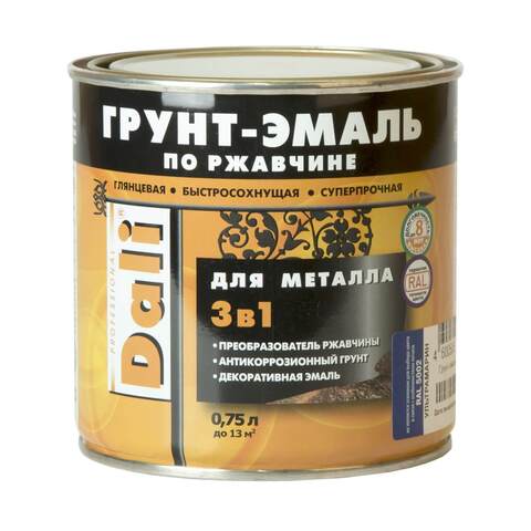 Грунт-эмаль по ржавчине 3 в 1 Dali / Дали