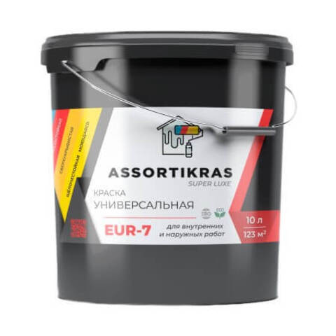 Краска акриловая сверхукрывистая ASSORTIKRAS Super Luxe EUR-7 / Ассортикрас Супер Люкс Евро