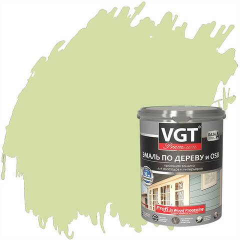 Эмаль по дереву и OSB для фасадов и интерьеров VGT Premium / ВГТ Премиум ОСБ