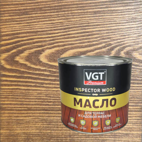 Масло для террас и садовой мебели VGT Premium Inspector Wood / ВГТ Премиум Инспектор Вуд