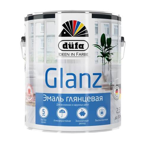 Эмаль алкидная универсальная, глянцевая Dufa Retail Glanz / Дюфа Ритейл Гланц